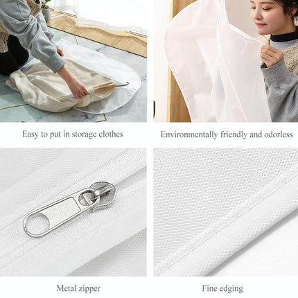 2 Transparent Hanging Garment Storage Bags With Zipper-1915197952251531267