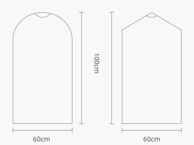 100 Disposable Transparent Dust Bags - 60X100Cm - Pp Material-1915197976154869761