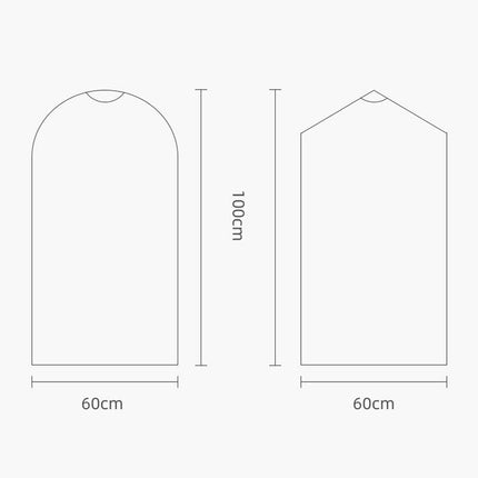 100 Disposable Transparent Dust Bags - 60X120Cm - Pp Material-1915197030687444993