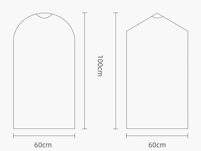 100 Disposable Transparent Dust Bags - 60X120Cm - Pp Material-1915197030687444993