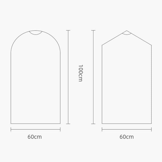 100 Disposable Transparent Dust Bags - 60X120Cm - Pp Material-1915197030687444993