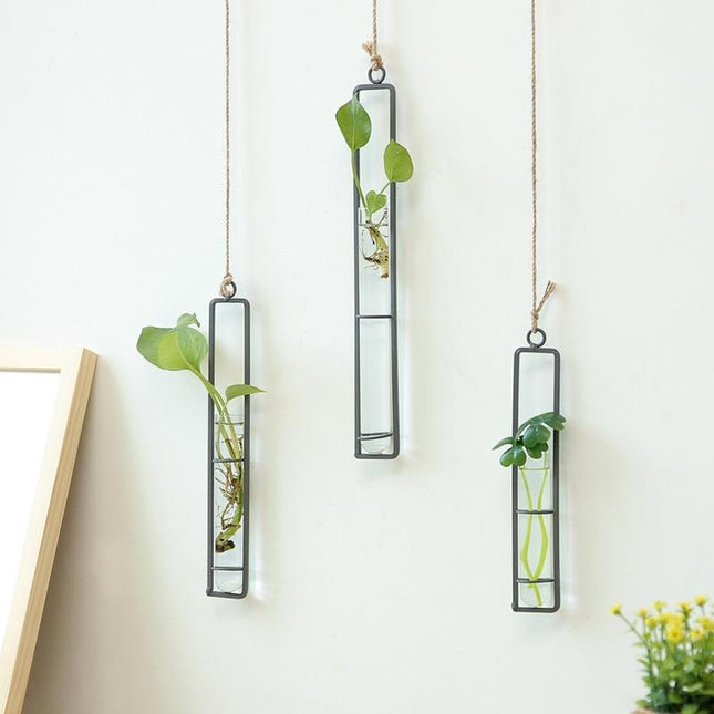 Charming Iron Art Glass Wall Hanging For Home Gardening - Small Size-1915198286361399298
