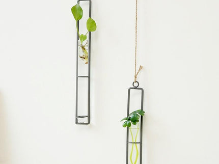 Charming Iron Art Glass Wall Hanging For Home Gardening - Small Size-1915198286361399300