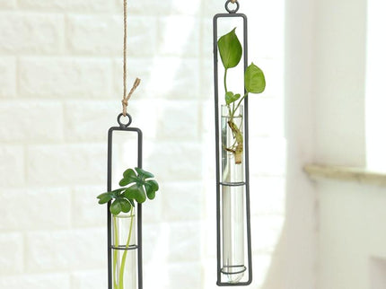 Charming Iron Art Glass Wall Hanging For Home Gardening - Bonsai Decor Accessory M-1915198109969944581