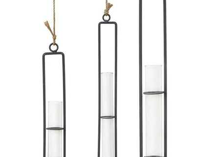 Charming Iron Art Glass Wall Hanging For Home Gardening - Bonsai Decor Accessory M-1915198109969944583