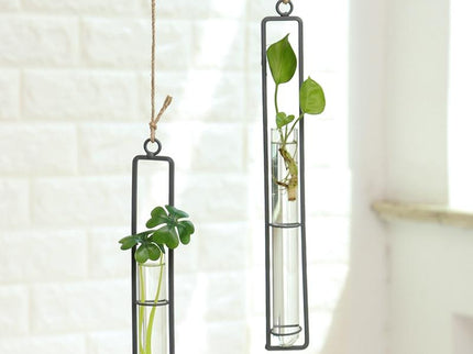 Charming Iron Art Glass Wall Hanging For Home Gardening - Size L-1915197965862047749