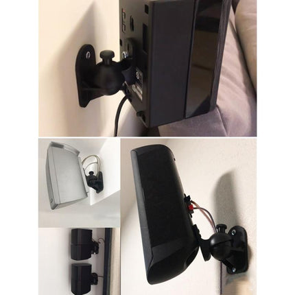 Rotatable 45 Degree Speaker Wall Mount Brackets For Surround Sound - Pair-1964932323363393542