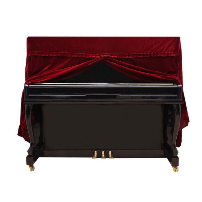 Red Full Cover For Piano - 150X60X110Cm In Gold Velvet-1964932208288468994