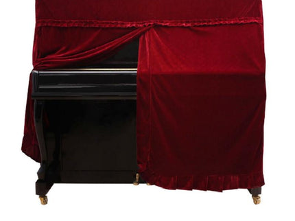 Red Full Cover For Piano - 150X60X110Cm In Gold Velvet-1915196934000349187