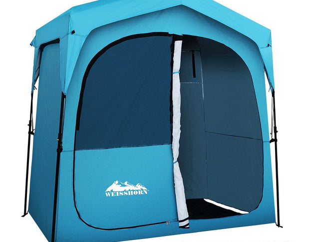 Weisshorn Double Camping Shower Toilet Tent Outdoor Fast Set Up Change Room