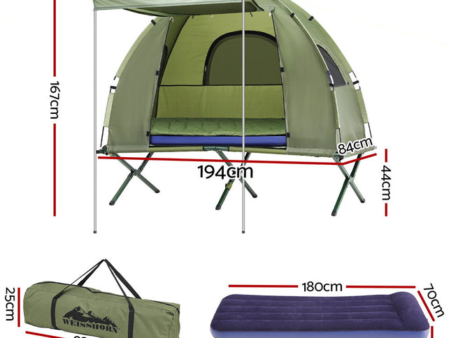 Weisshorn 5-in-1 Camping Tent Cot 1-person Air Mattress Camping Bed