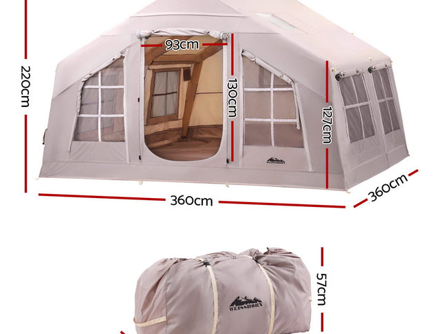 Weisshorn Camping Tent Inflatable Beach Tent 6 Person 360CM