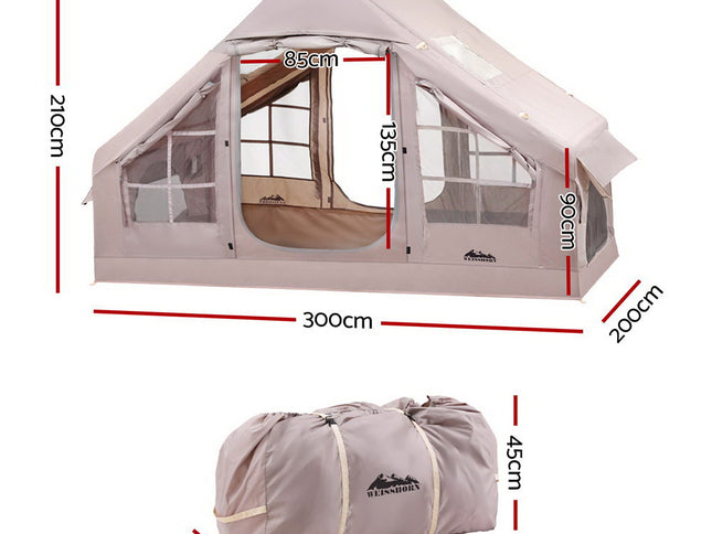 Weisshorn Camping Tent Inflatable Beach Tent 6 Person 300CM