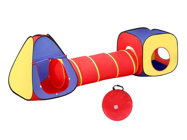 Keezi Kids Playhouse Play Tent Pop Up Teepee Castle Crawl Tunnel Outdoor Indoor Toys Children Gift