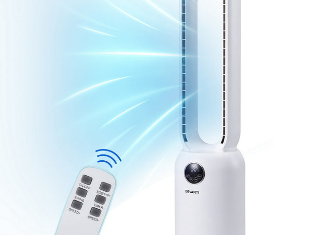 Devanti 2in1 Bladeless Fan Air Purification W/ Remote 88cm