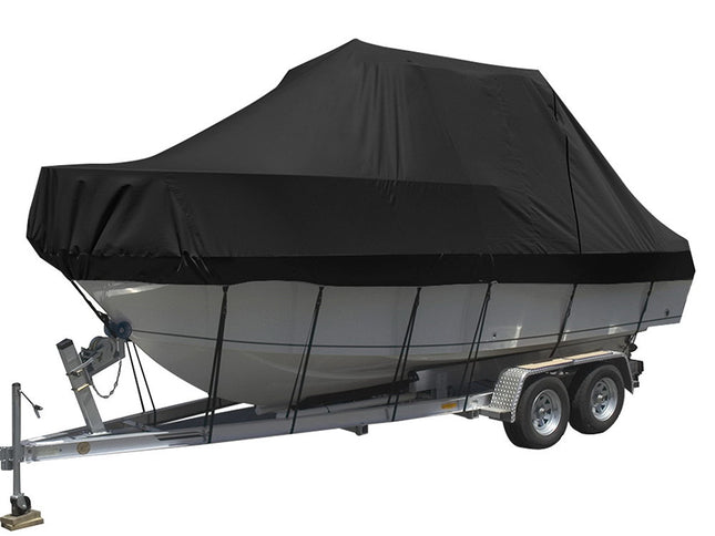 Seamanship Boat Cover 25-27ft Trailerable Jumbo Marine 600D Heavy Duty Black