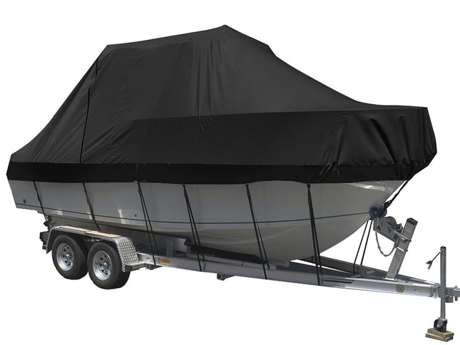 Seamanship Boat Cover 25-27ft Trailerable Jumbo Marine 600D Heavy Duty Black