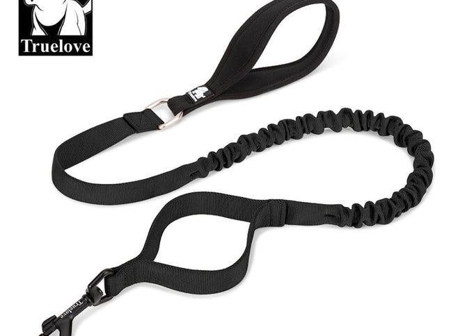 True Love Military Dog Leash 2 cm width and 1.4 m length - Black M-1831155649422168064