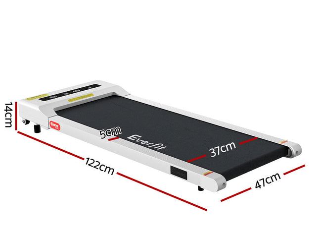 Everfit Treadmill Electric Walking Pad Under Desk Home Gym Fitness 360mm White