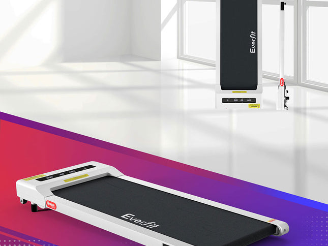 Everfit Treadmill Electric Walking Pad Under Desk Home Gym Fitness 360mm White