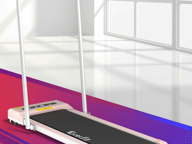 Everfit Treadmill Electric Walking Pad Under Desk Home Gym Fitness 380mm Pink