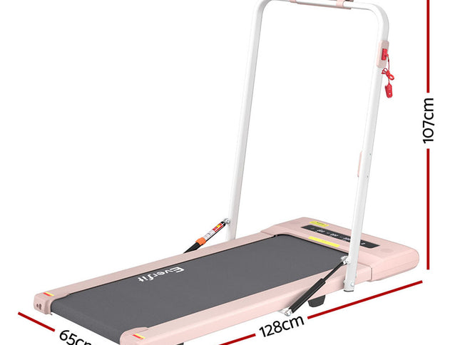 Everfit Treadmill Electric Walking Pad Under Desk Home Gym Fitness 400mm Pink
