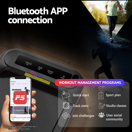 Everfit Treadmill Electric Walking Pad with Incline Under Desk Home Gym Black