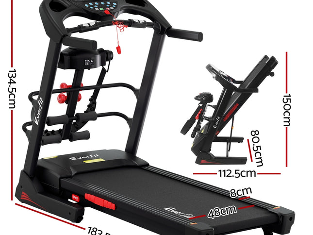 Everfit Treadmill Electric Home Gym Fitness Exercise Machine w/ Massager 480mm