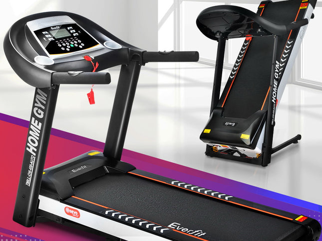 Everfit Treadmill Electric Auto Incline Home Gym Fitness Exercise Machine 450mm