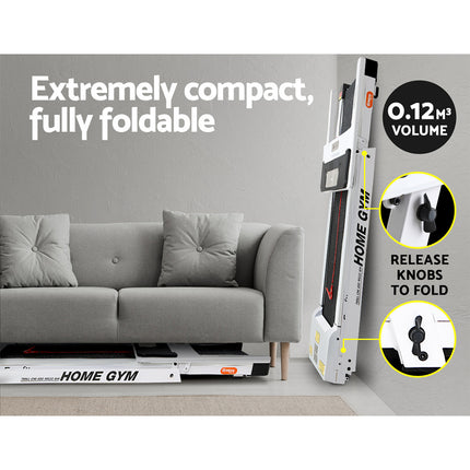 Everfit Treadmill Electric Home Gym Fitness Exercise Fully Foldable 450mm White