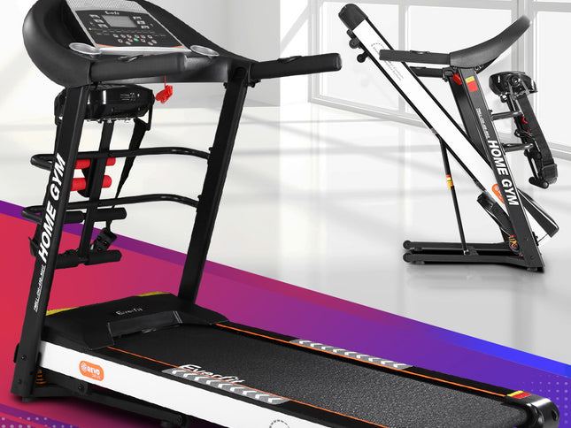 Everfit Treadmill Electric Home Gym Fitness Exercise Machine w/ Massager 450mm