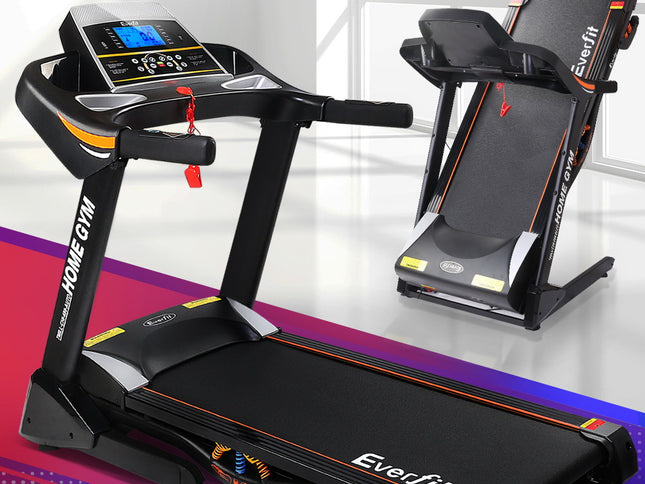 Everfit Treadmill Electric Auto Incline Home Gym Fitness Exercise Machine 480mm
