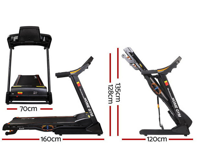 Everfit Treadmill Electric Auto Incline Home Gym Fitness Exercise Machine 480mm