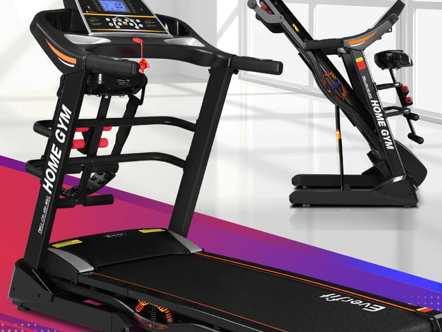 Everfit Treadmill Electric Home Gym Fitness Exercise Machine w/ Massager 480mm