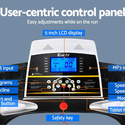 Everfit Treadmill Electric Home Gym Fitness Exercise Machine w/ Massager 480mm