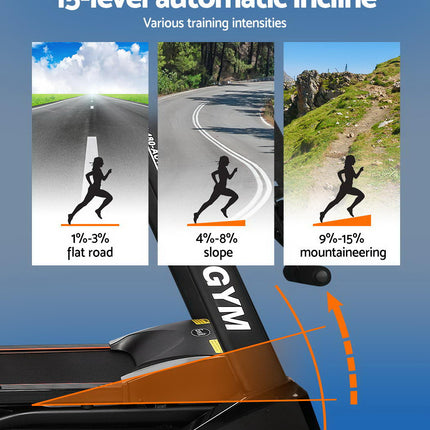 Everfit Treadmill Electric Home Gym Fitness Exercise Machine w/ Massager 480mm