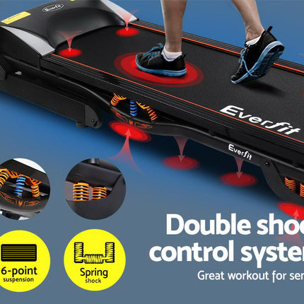 Everfit Treadmill Electric Home Gym Fitness Exercise Machine w/ Massager 480mm