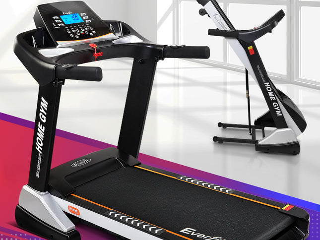 Everfit Treadmill Electric Auto Incline Spring Home Gym Fitness Exercise 480mm