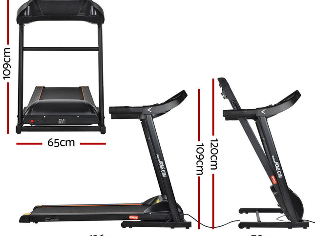 Everfit Treadmill Electric Home Gym Fitness Exercise Machine Foldable 400mm