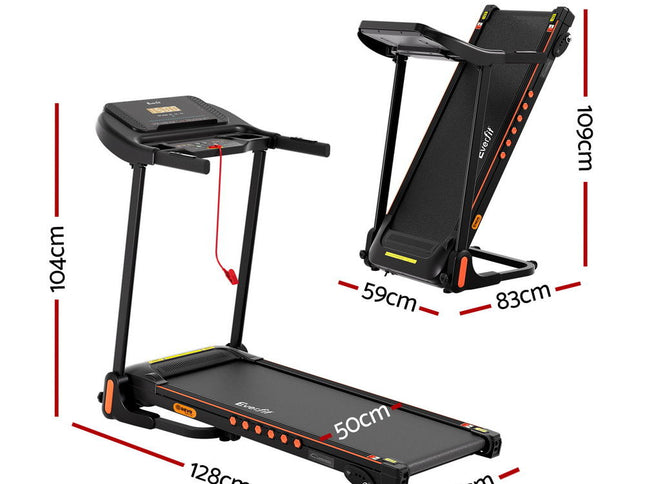 Everfit Treadmill Electric Home Gym Fitness Exercise Equipment Incline 390mm