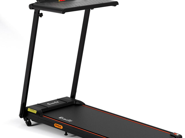 Everfit Treadmill Electric Walking Pad Foldable Incline for Home Office Gym Black