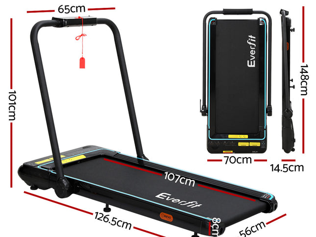 Everfit Treadmill Electric Walking Pad Under Desk Home Gym Fitness 420mm Remote