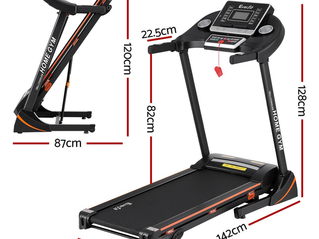Everfit Treadmill Electric Home Gym Fitness Exercise Machine Hydraulic 420mm