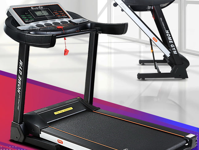 Everfit Treadmill Electric Auto Level Incline Home Gym Fitness Exercise 450mm