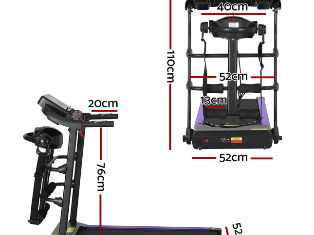 Everfit Treadmill Electric Home Gym Fitness Exercise Machine w/ Massager 400mm
