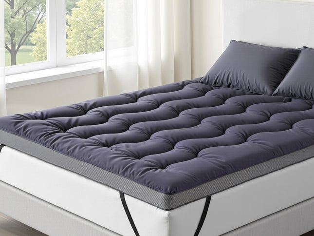 Giselle 5cm Mattress Topper Pillowtop toppers Bamboo Charcoal Double