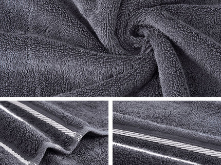 6 Pack Bath Towels Set Cotton Towel Grey