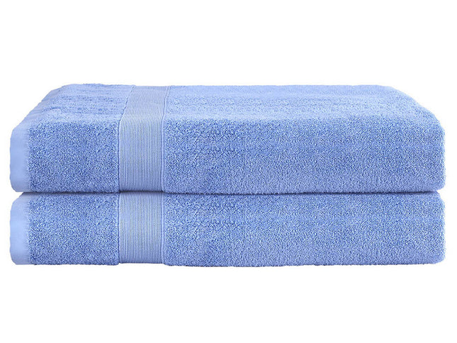 2 Pack Bath Sheets Set Cotton Extra Large Towel Blue