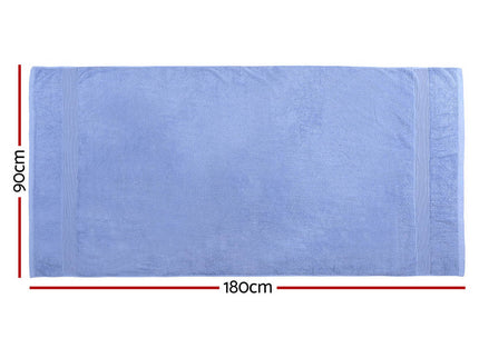 2 Pack Bath Sheets Set Cotton Extra Large Towel Blue