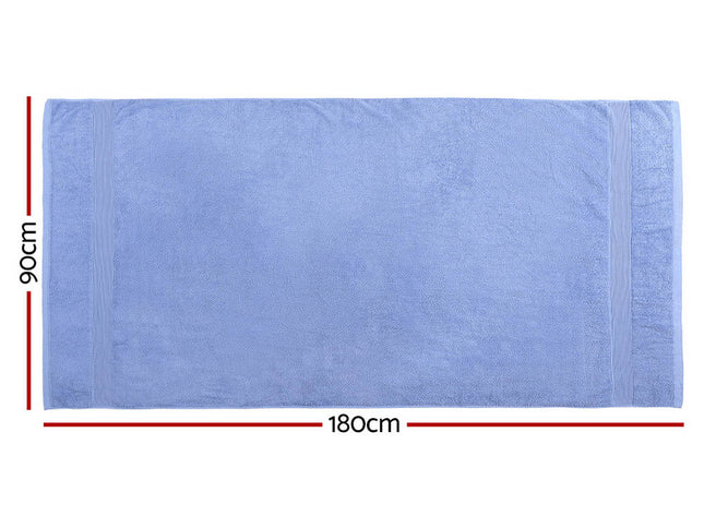 2 Pack Bath Sheets Set Cotton Extra Large Towel Blue